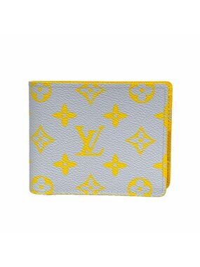 Louis Vuitton Wallet Monogram Glow Portefeuille Multiple Blue Yellow